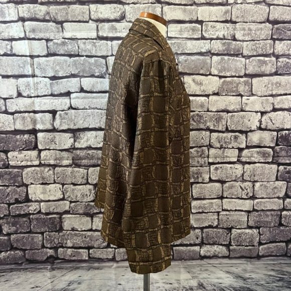 Chico's Design Brown Button Down Long Sleeve Top Size Large - Picture 8 of 9